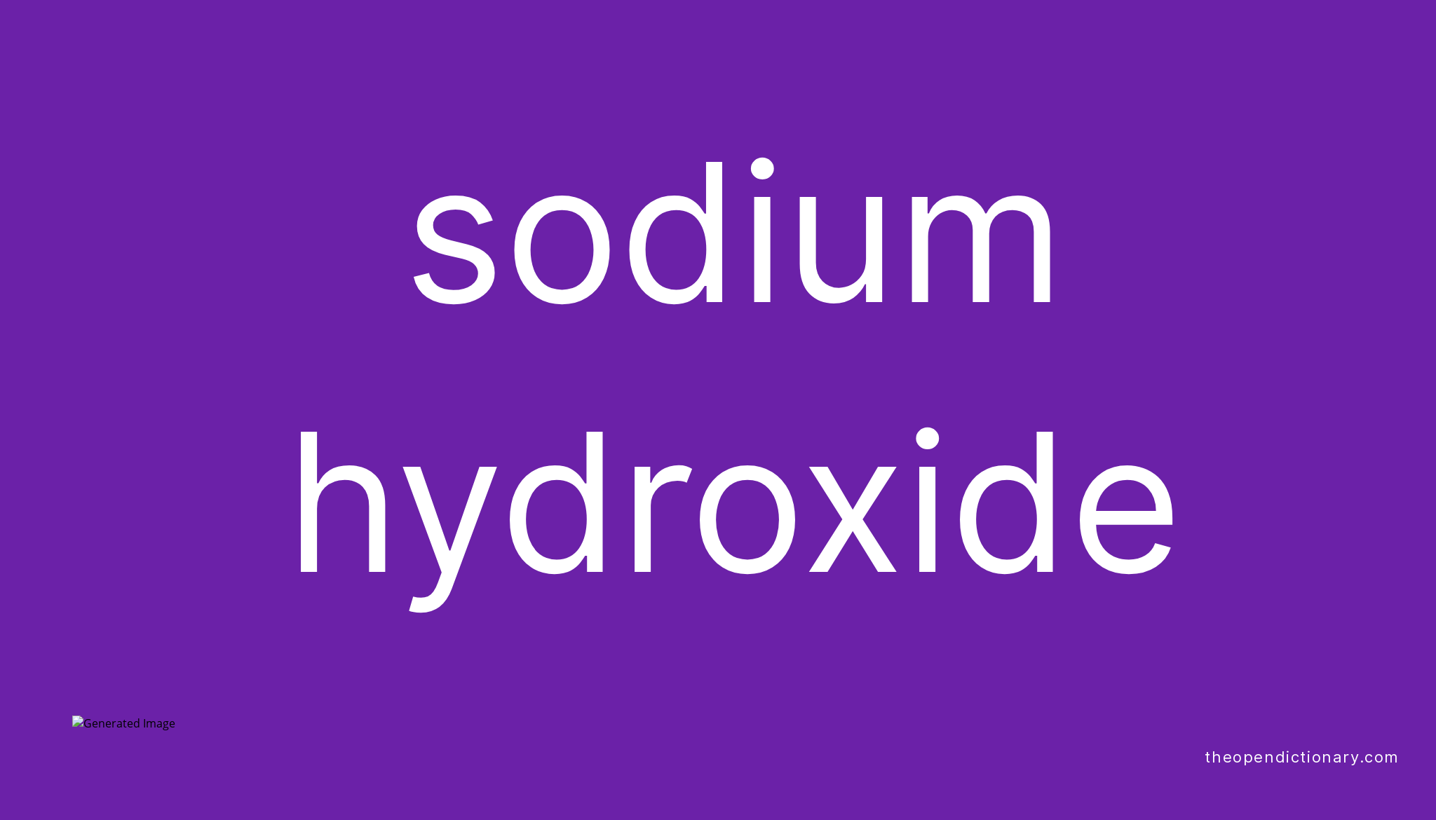 Sodium hydroxide Meaning of Sodium hydroxide Definition of Sodium hydroxide Example of